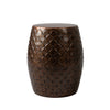 Braga Metal Stool-Container in Copper Finish