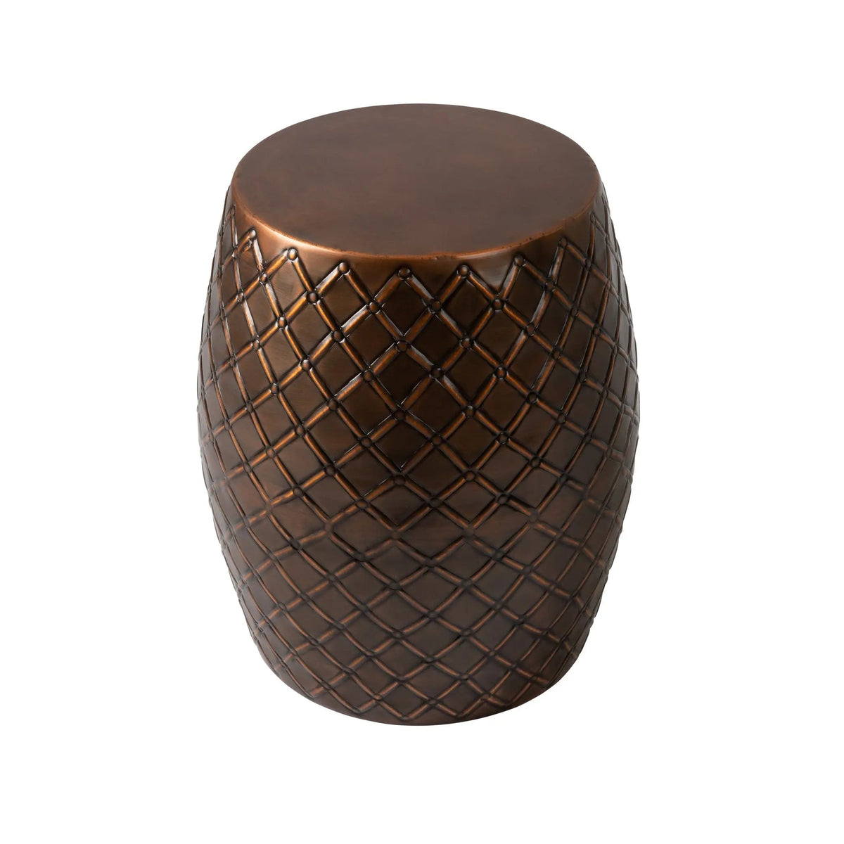 Braga Metal Stool-Container in Copper Finish – photo 4