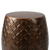 Braga Metal Stool-Container in Copper Finish – photo 6