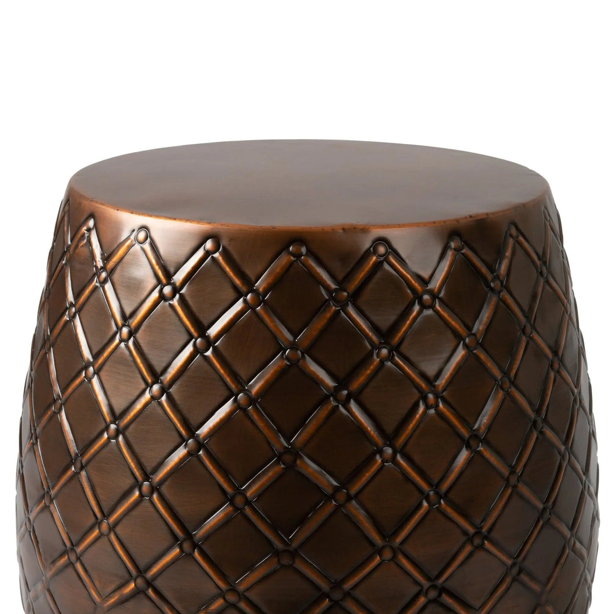 Braga Metal Stool-Container in Copper Finish – photo 6