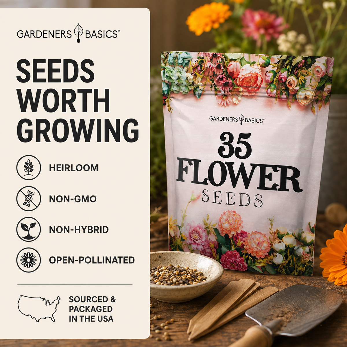 Wildflower, Perennial, & Annual Flower Seed Kit – 35 Variety Pack – photo 6