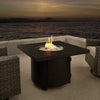 Clayton 40" Round Hammered Aluminum Convertible Gas Fire Pit Table – photo 2