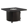 Clayton 40" Round Hammered Aluminum Convertible Gas Fire Pit Table – photo 8
