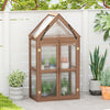 Cold Frame Mini Wooden Greenhouse for Vegetable and Flower-Brown
