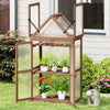 Cold Frame Mini Wooden Greenhouse for Vegetable and Flower-Brown
