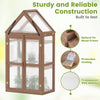 Cold Frame Mini Wooden Greenhouse for Vegetable and Flower-Brown