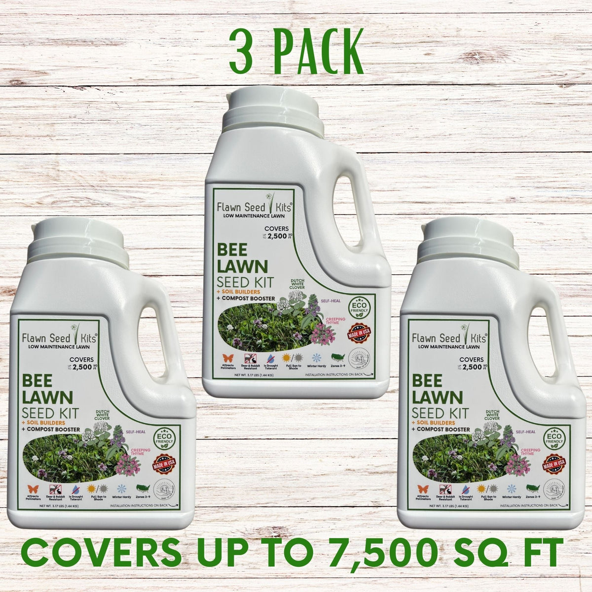 Bee Lawn Seed Kit - Easy Spread Shaker