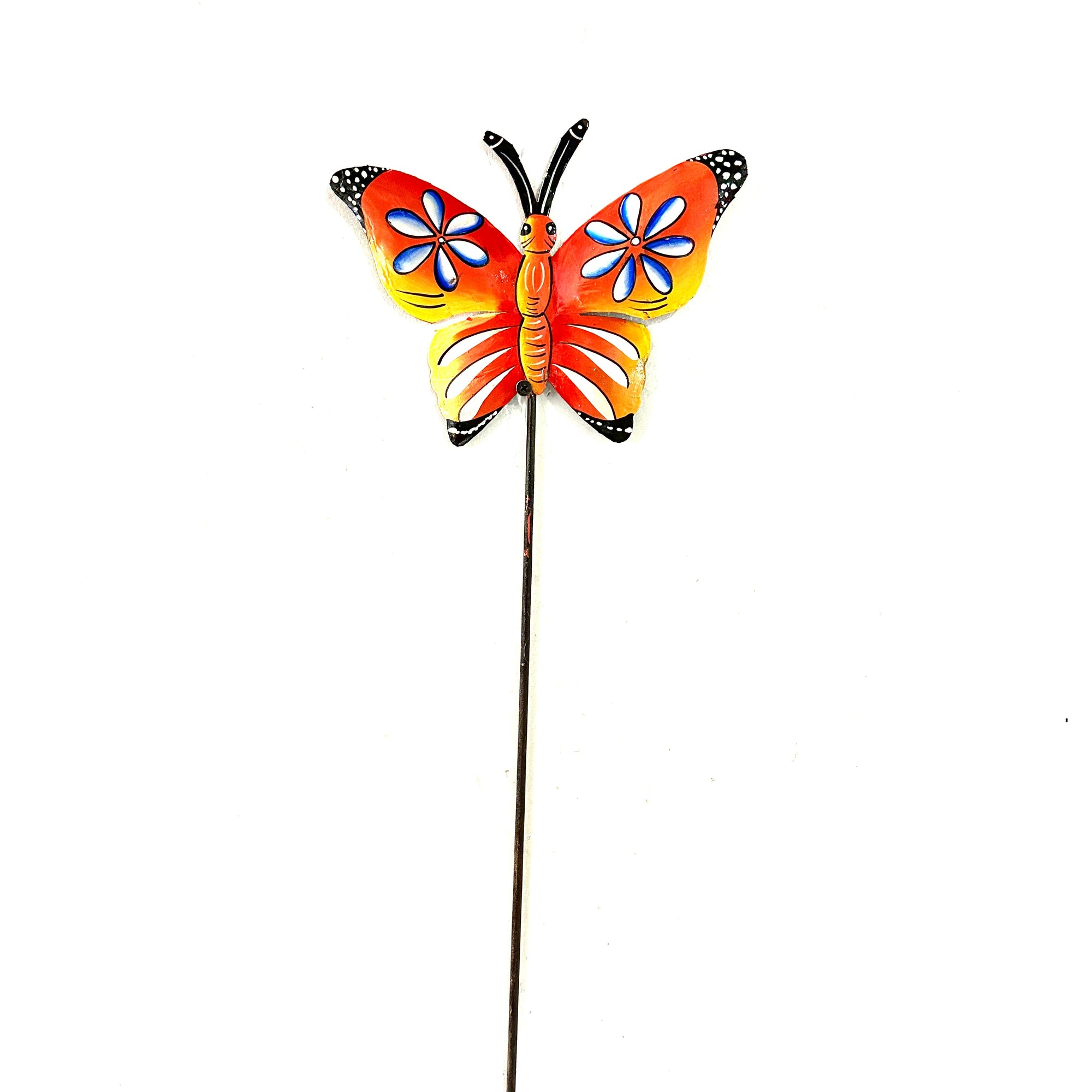 Red and Orange Butterfly Garden Stake