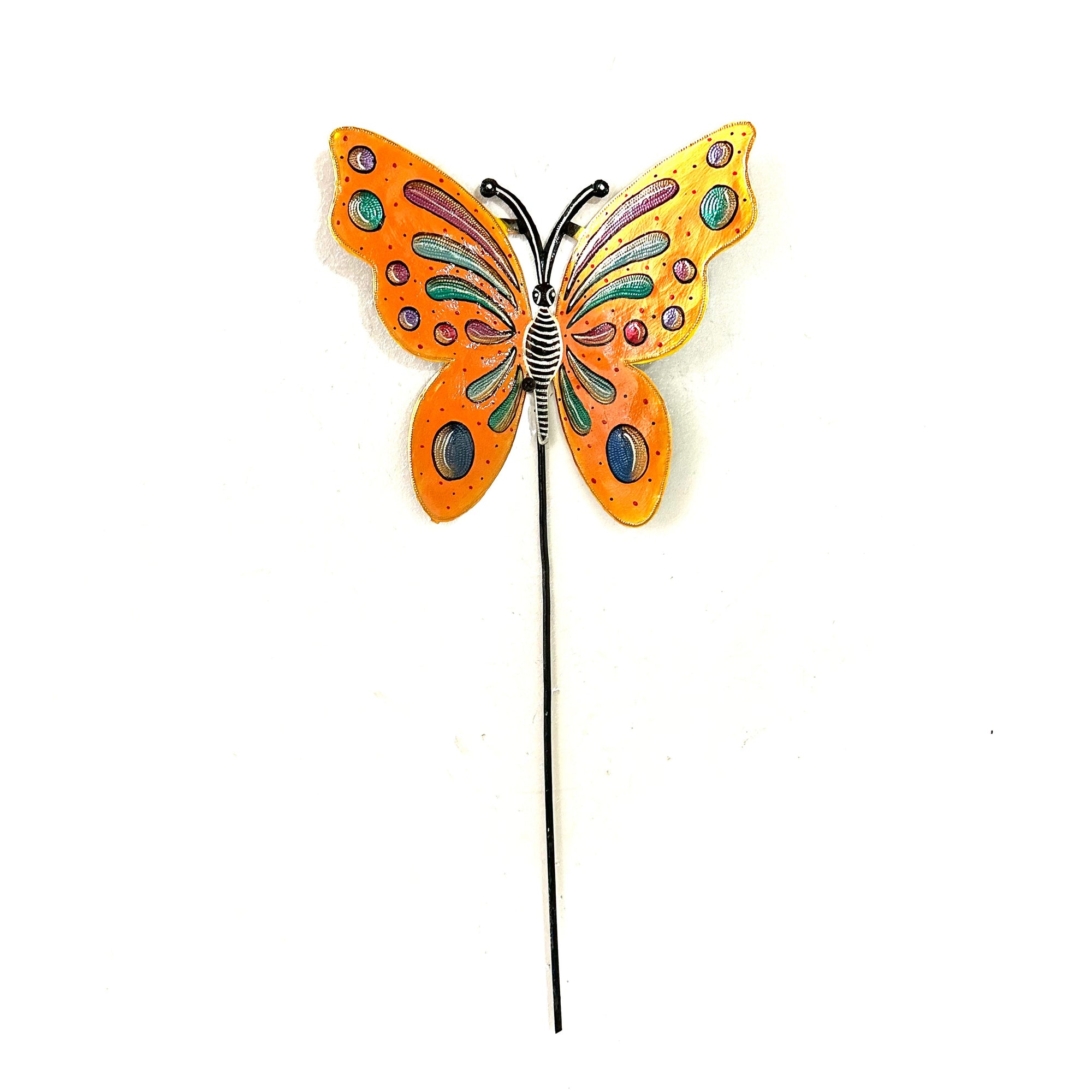 Orange Butterfly Garden Stake