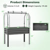 Galvanized Raised Garden Bed with Legs and Greenhouse Cover for Vegetable Flower