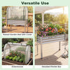 Galvanized Raised Garden Bed with Legs and Greenhouse Cover for Vegetable Flower