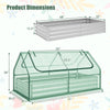 6 x 3 x 3 Feet Galvanized Raised Garden Bed with Greenhouse