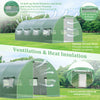 20 x 10 x 6.6 Feet Greenhouse with Windows and Doors for Outdoor-Green