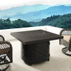 Henley 40" Round Aluminum Basketweave Convertible Gas Fire Pit Table – photo 4