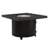 Henley 40" Round Aluminum Basketweave Convertible Gas Fire Pit Table – photo 9