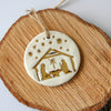 Gold Leaf Nativity Ornament