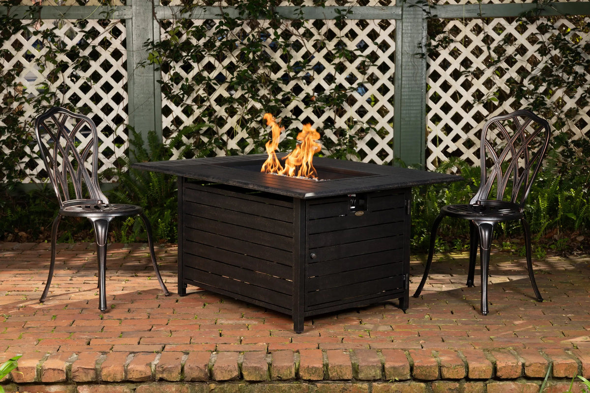 Longmont 48" Rectangular Aluminum Convertible Gas Fire Pit Table – photo 2