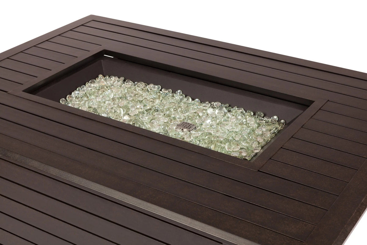 Longmont 48" Rectangular Aluminum Convertible Gas Fire Pit Table – photo 7