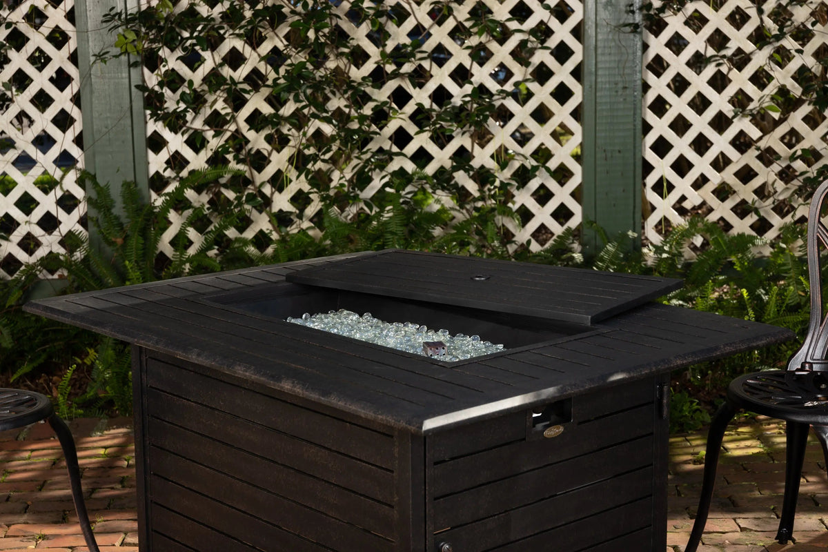 Longmont 48" Rectangular Aluminum Convertible Gas Fire Pit Table – photo 8