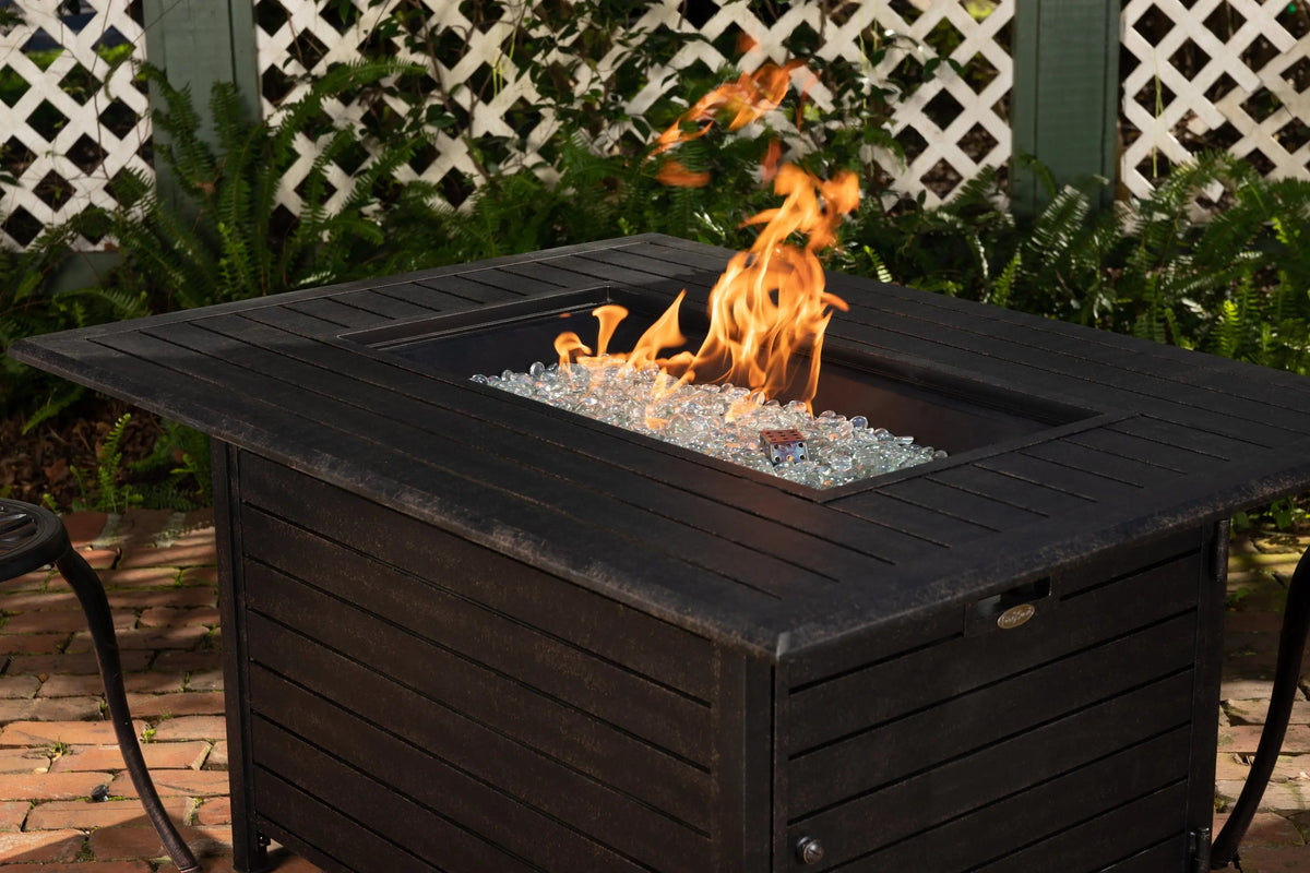 Longmont 48" Rectangular Aluminum Convertible Gas Fire Pit Table – photo 9