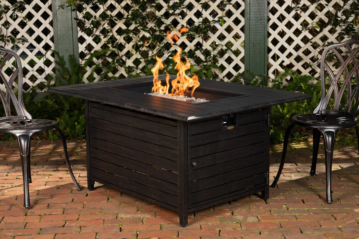 Longmont 48" Rectangular Aluminum Convertible Gas Fire Pit Table – photo 10