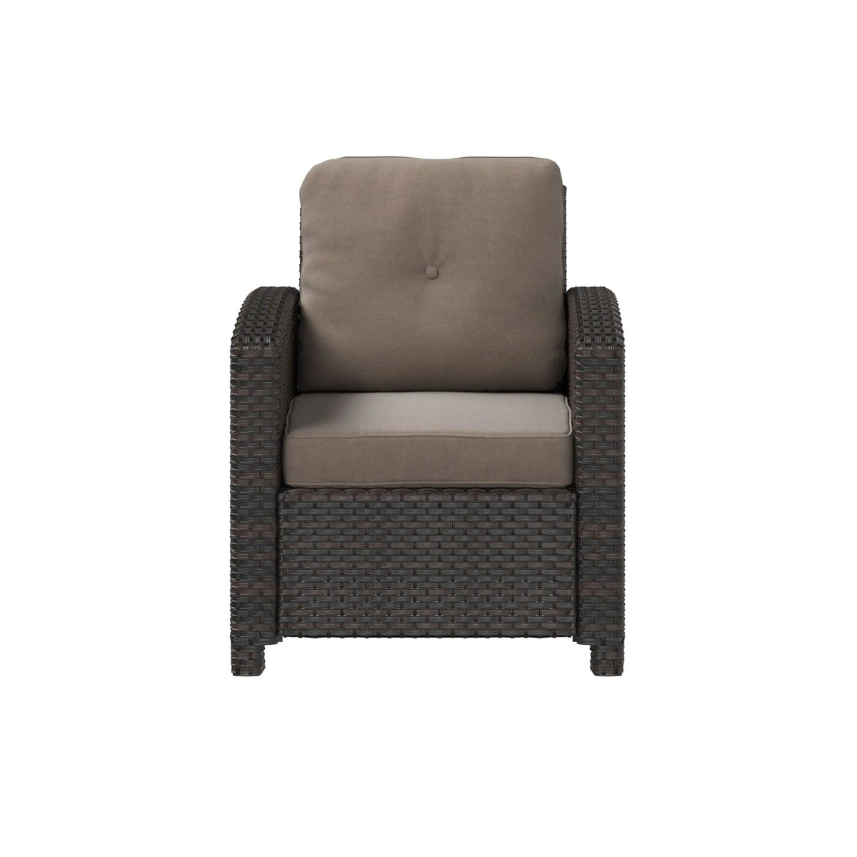 Miles Mocha Finish Outdoor Wicker Club Chair – photo 2