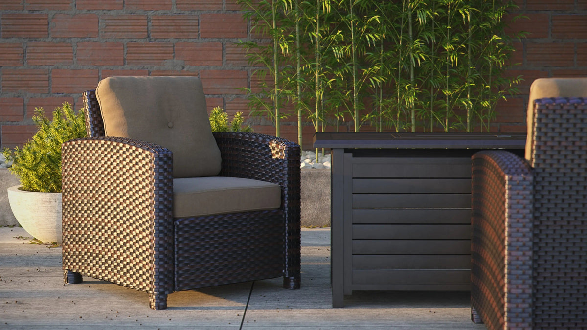 Miles Mocha Finish Outdoor Wicker Club Chair – photo 4
