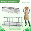 Outdoor Color Steel Raised Garden Bed with Greenhouse Cover Roll-up Window
