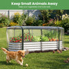 Outdoor Color Steel Raised Garden Bed with Greenhouse Cover Roll-up Window
