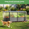 Outdoor Color Steel Raised Garden Bed with Greenhouse Cover Roll-up Window