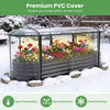 Outdoor Color Steel Raised Garden Bed with Greenhouse Cover Roll-up Window