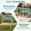 Portable Mini Greenhouse with PE Cover and Zippered Door
