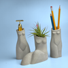 SET OF 3 AIR PLANT HOLDERS, Female Body Vase