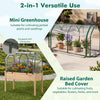 Portable Mini Greenhouse with PE Cover and Zippered Door