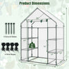 Portable Walk-in Greenhouse with 3 Tiers and 6 Shelves