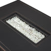 Preston 44" Rectangular Basketweave Aluminum Convertible Gas Fire Pit Table – photo 6