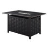 Preston 44" Rectangular Basketweave Aluminum Convertible Gas Fire Pit Table – photo 8