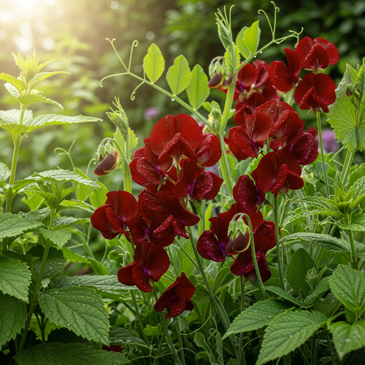 Black Knight Sweet Pea Lathyrus Odoratus Fragrant Flower Vine Seeds – photo 3