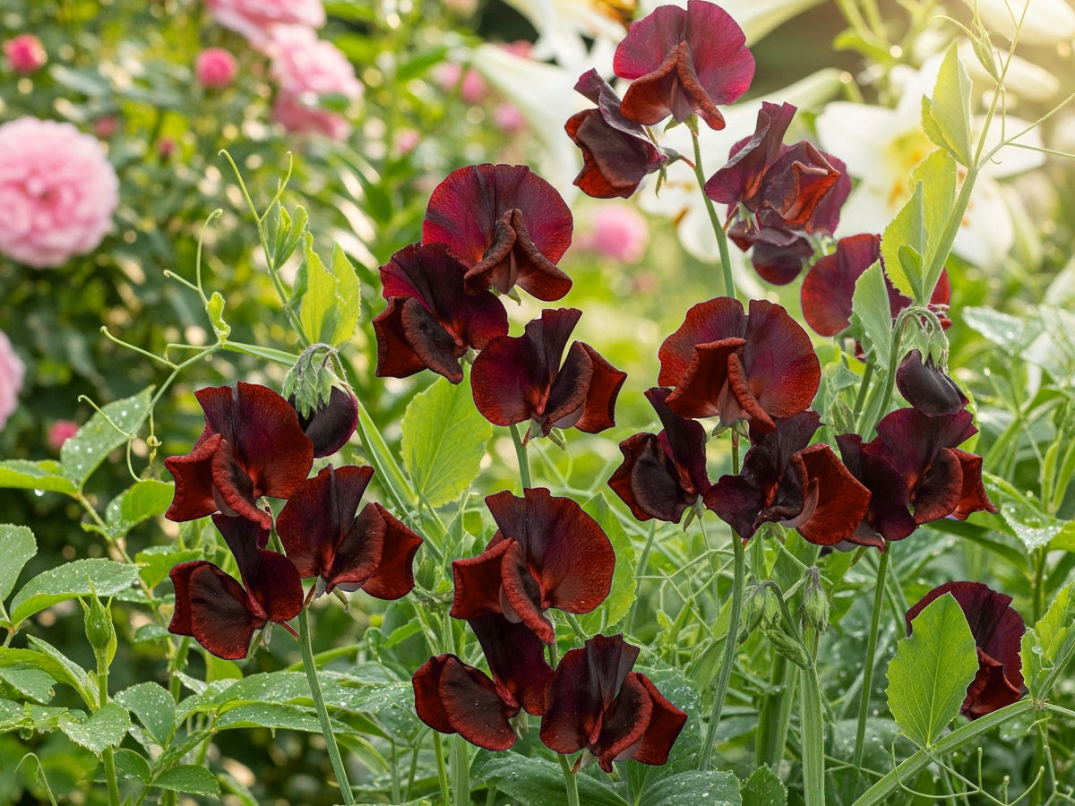 Black Knight Sweet Pea Lathyrus Odoratus Fragrant Flower Vine Seeds – photo 4