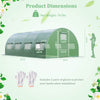20 x 10 x 6.6 Feet Greenhouse with Windows and Doors for Outdoor-Green