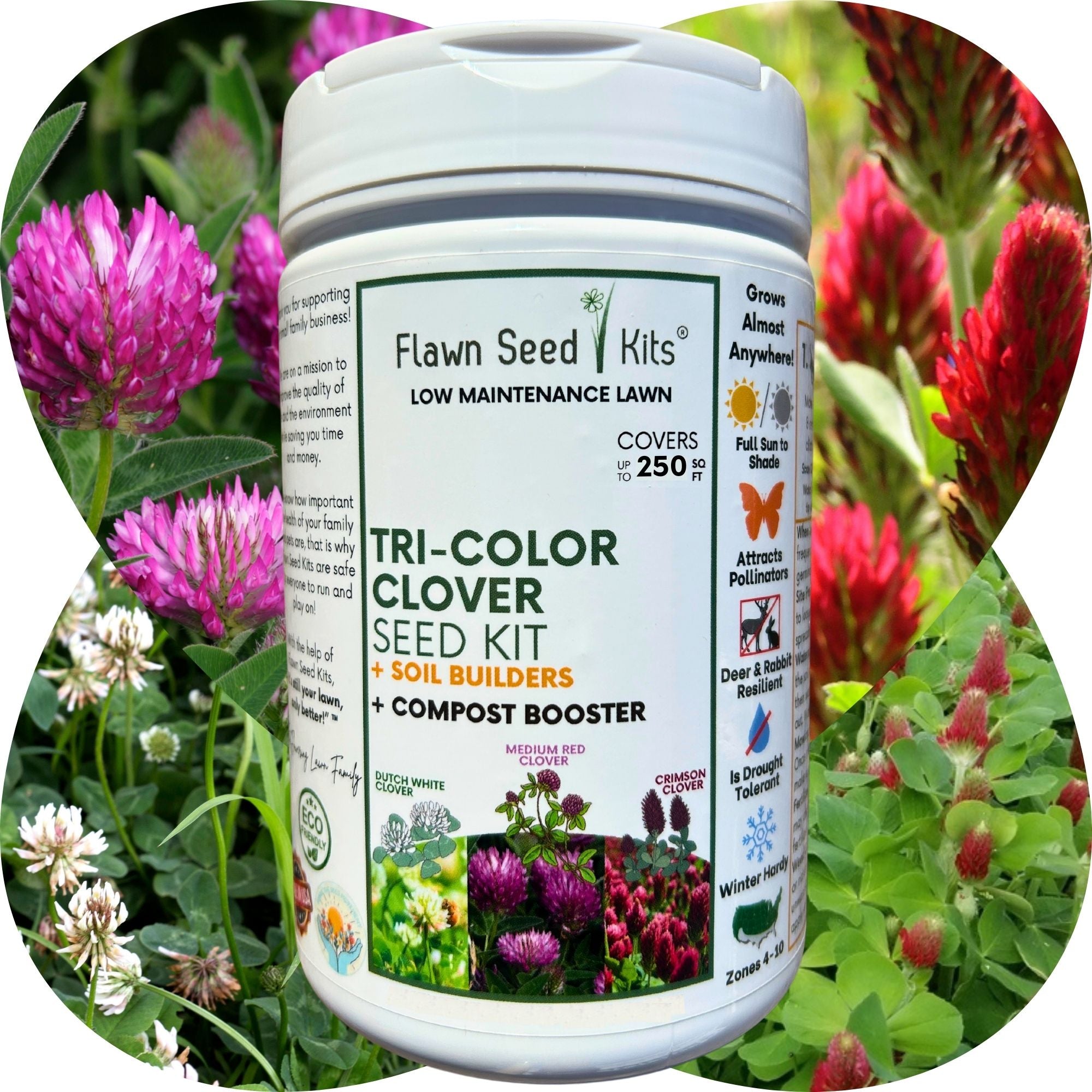 Tri-Color Clover Seed Easy Spread Shaker – The Plant Seed
