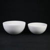 2-Piece White Plastic Planter Bowls – Modern Minimalist Design