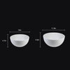 2-Piece White Plastic Planter Bowls – Modern Minimalist Design