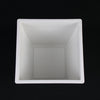 3-Piece White Plastic Square Planter Pot Set – Modern Tapered Design
