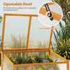 Wood Cold Frame Greenhouse Raised Planter Bed Protection with Transparent Flip-top Roof-Orange