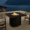Yorke 40" Square Aluminum Convertible Gas Fire Pit Table – photo 2