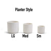 Ceramic Webbing Pattern Planters Embossed Cane Cement Pots Small Medium Large