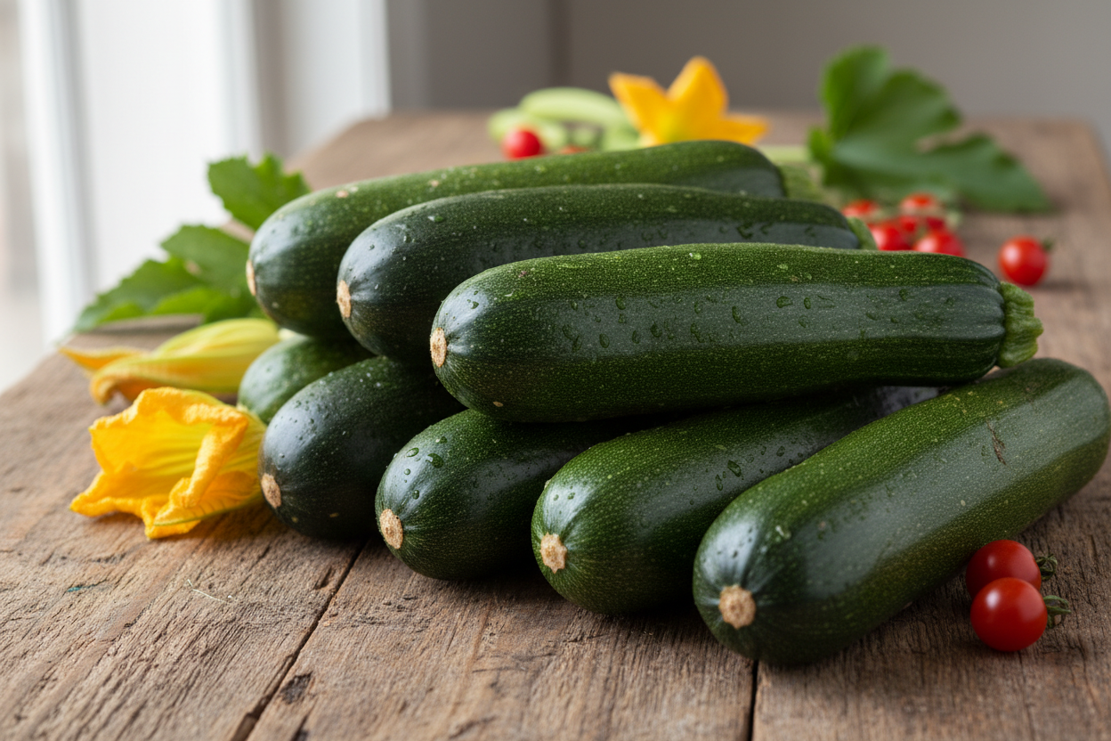 create image for Black Beauty Zucchini Squash Seeds. no need to show seeds or package.