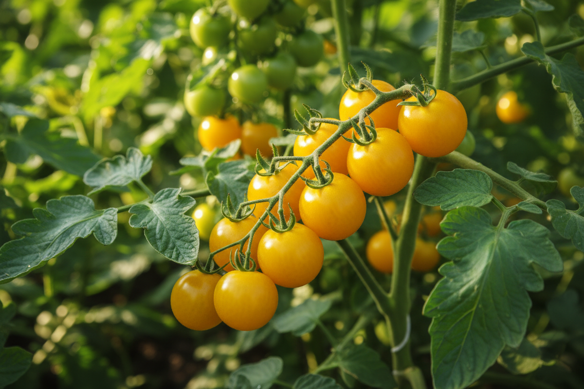 create image for Sun Sugar Hybrid Golden Cherry Tomato Seeds. no need to show the package