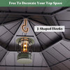 [13X15FT] Double-Tier Hexagonal Metal Hardtop Patio Gazebo With Curtains
